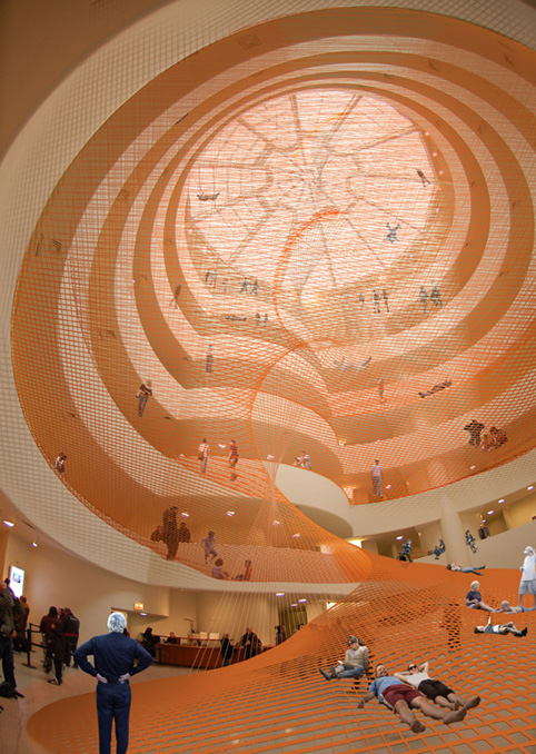 Falling Down the Guggenheim Museum Hall