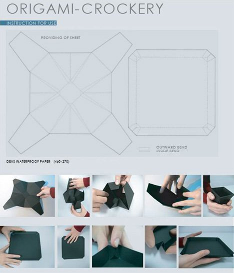 origami dish pattern for the origami castle