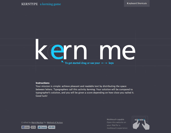 Kern Type, The Kerning Game